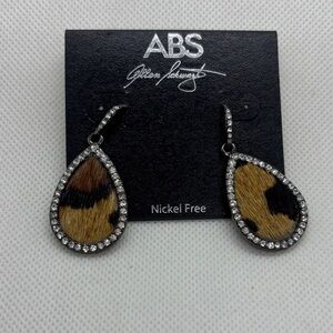 ABS Allen Schwartz Animal Print Teardrop Earrings